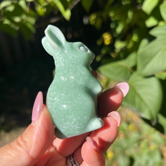 Green (2) aventurine bunny craving | crystal - Picture 6 of 14